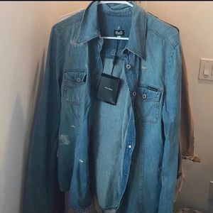 NWOT Light Blue Button down Shirt.